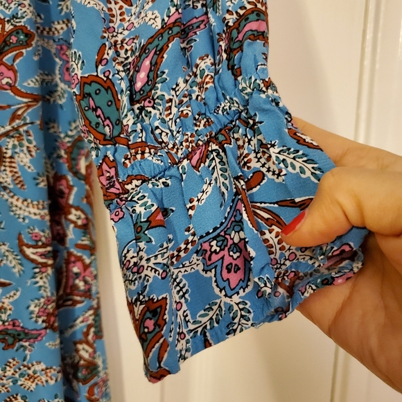 LOFT Bouquet Mock Neck Midi Dress - Picture 6 of 10